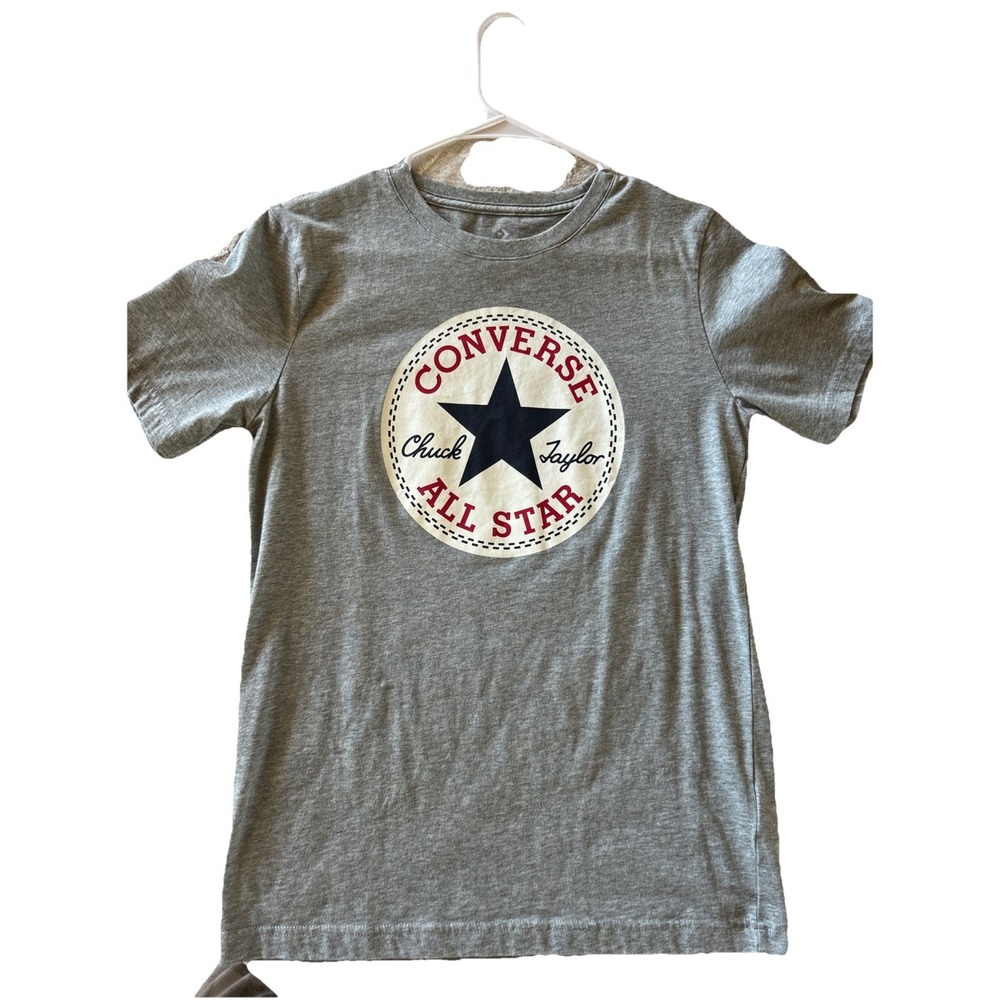 Official Converse All Star Chuck Taylor Grey T-Shirt Size XL Youth 13 to 15